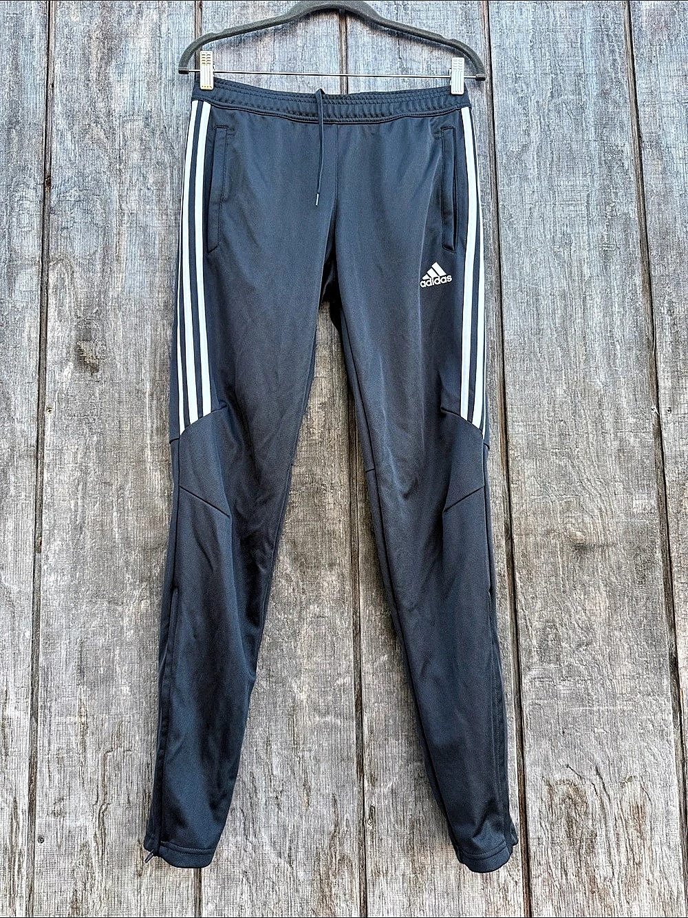adidas Men’s Climacool Track Pants Black & White Small Soccer Football Running